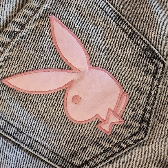 Y2K Playboy pacsun cheeky jeans size 25 festival 80/90 vintage Painted, - Picture 8 of 9